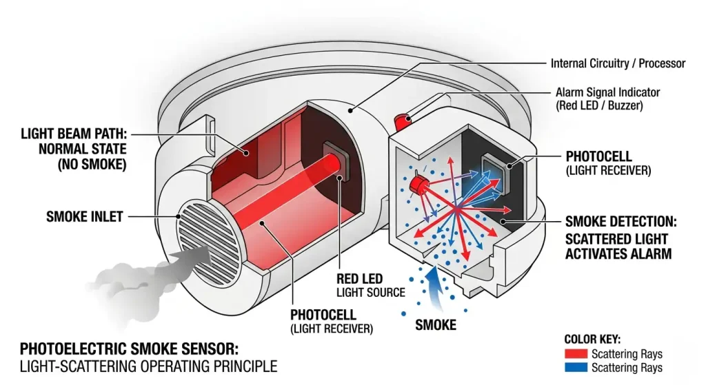 cara kerja sensor asap